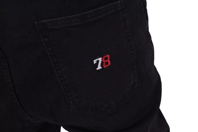 Spodnie męskie jogger Moro Sport White Red 78 Pocket 3D Effect czarne