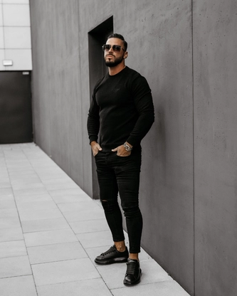 Sweter męski Olavoga Liwoti czarny