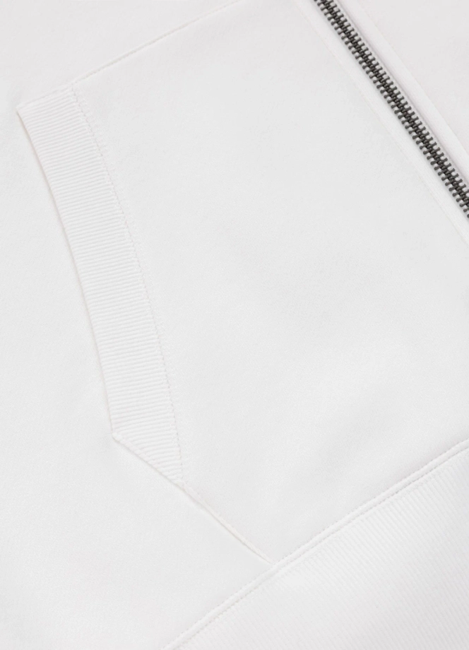 Bluza męska rozpinana z kapturem Pit Bull Norton off white biała