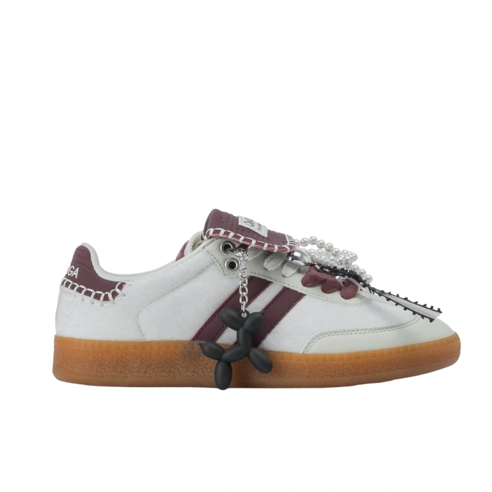 Buty sneakersy damskie Olavoga Anaty kremowo/bordowe