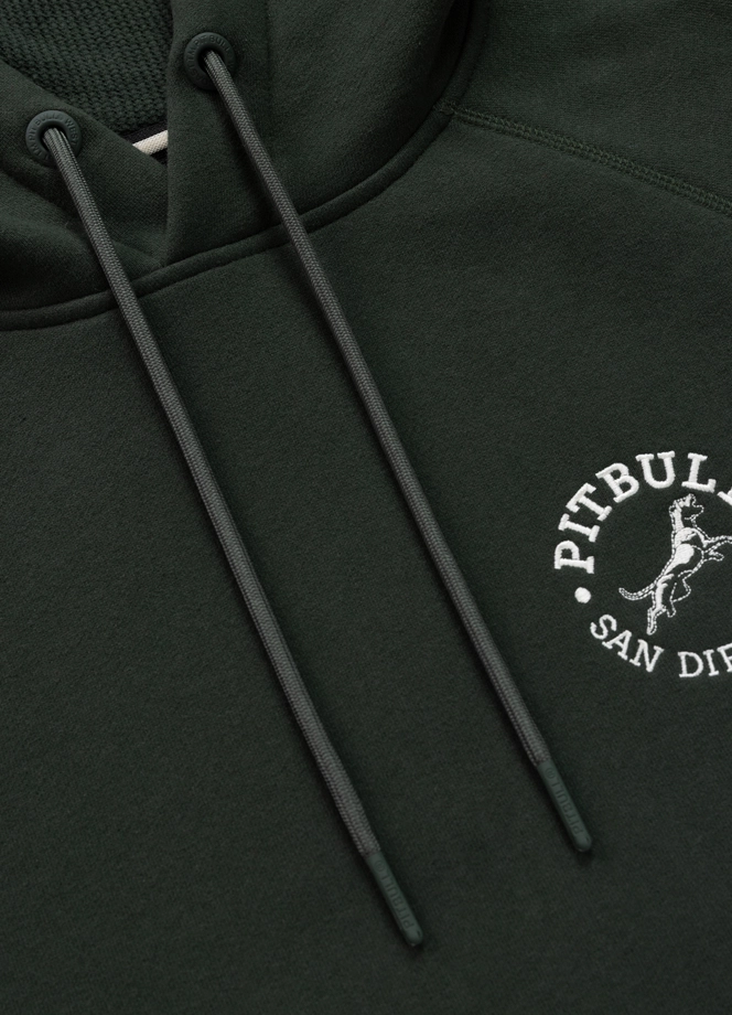 Bluza męska z kapturem Pit Bull San Diego CA ciemno zielona