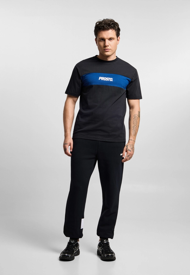 Koszulka męska t-shirt Prosto Root czarno/granatowa