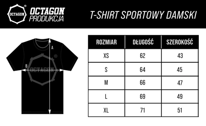 Koszulka sportowa damska T-shirt Octagon Polska Orzeł czerwona Limited Edition