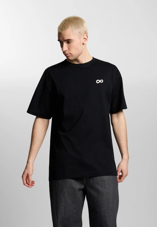 Koszulka męska t-shirt oversize Prosto Big Log Infinity czarna