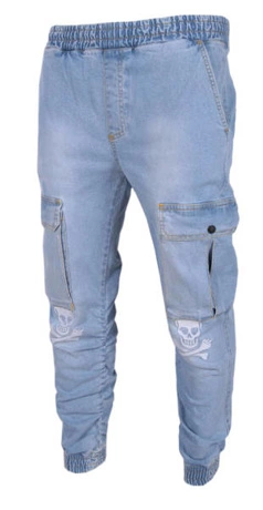 Spodnie Jogger bojówki Stoprocent Double Roger jeans light blue