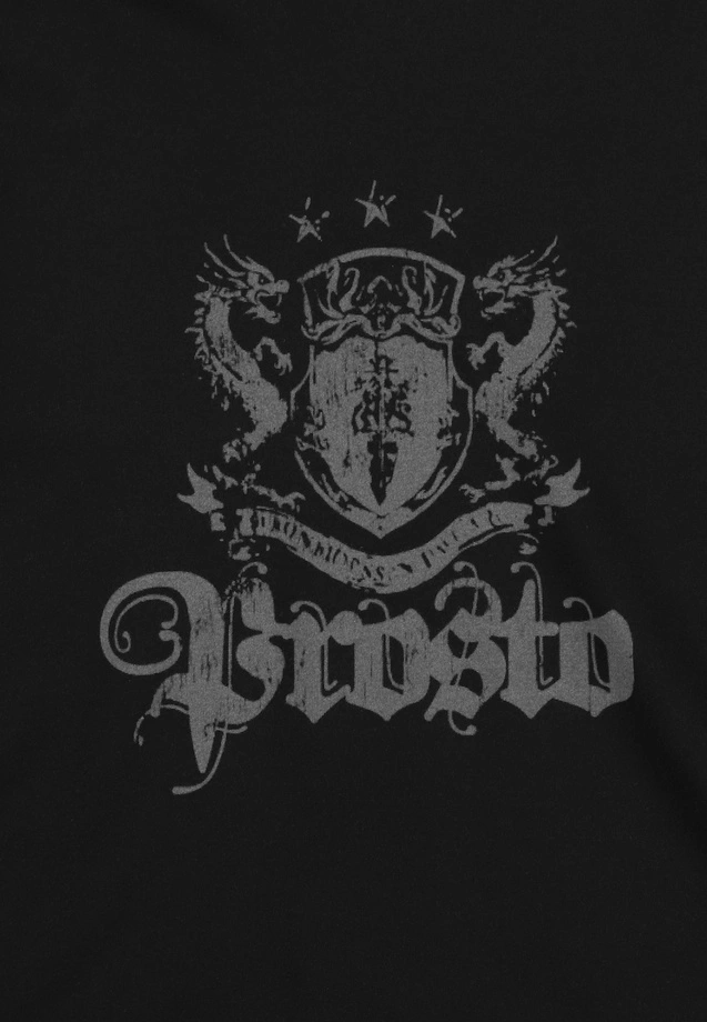 Koszulka longsleeve męski Prosto Crest czarna