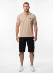 Koszulka męska Polo Pitbull Jersey Slim Fit Small Logo beżowa