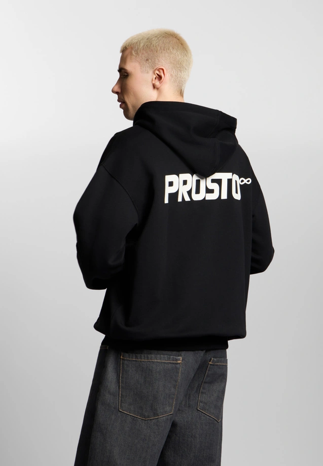 Bluza męska rozpinana z kapturem Prosto Infinity czarna