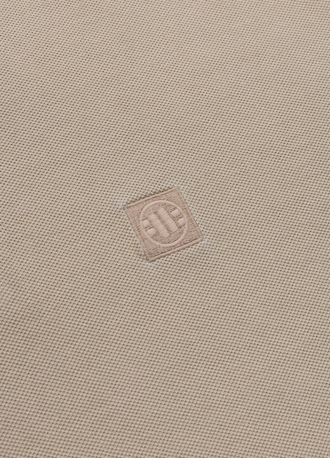 Koszulka męska Polo Pitbull Pique Small Logo Washed beżowa