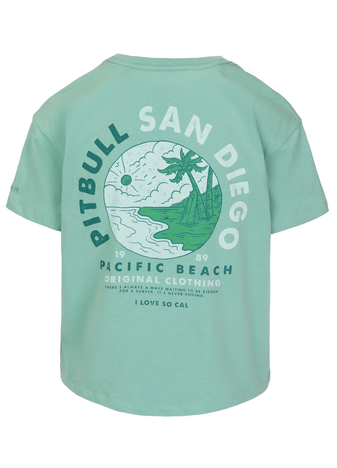 Koszulka damska T-shirt oversize Pit Bull Planet Surf miętowa