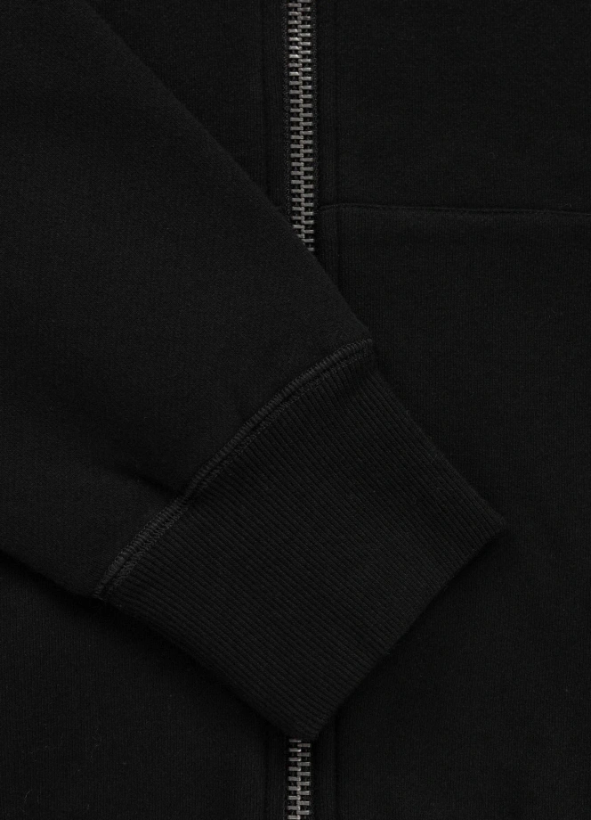 Bluza męska rozpinana z kapturem Pit Bull Hilltop czarno/czarna