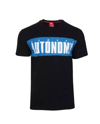 Koszulka męska t-shirt Street Autonomy Ton czarna/niebieska