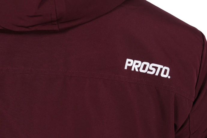 Kurtka męska zimowa Prosto Klasyk Long burgundowa