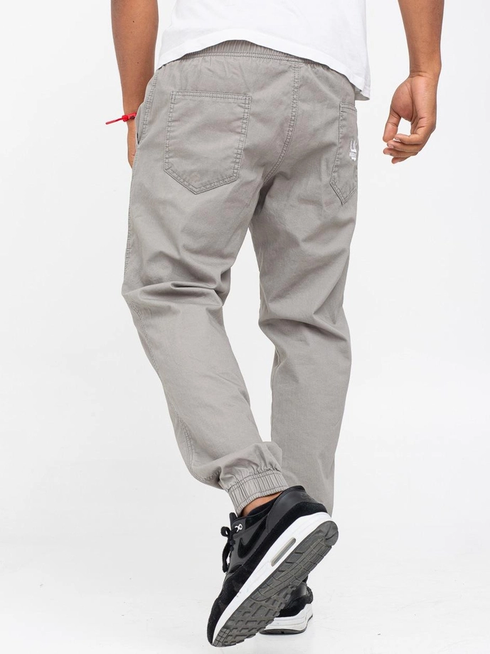 Spodnie Materiałowe męskie Jogger Jigga Wear Crown jasno szare