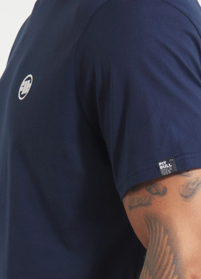 Koszulka męska T-Shirt Pitbull Small Logo granatowa