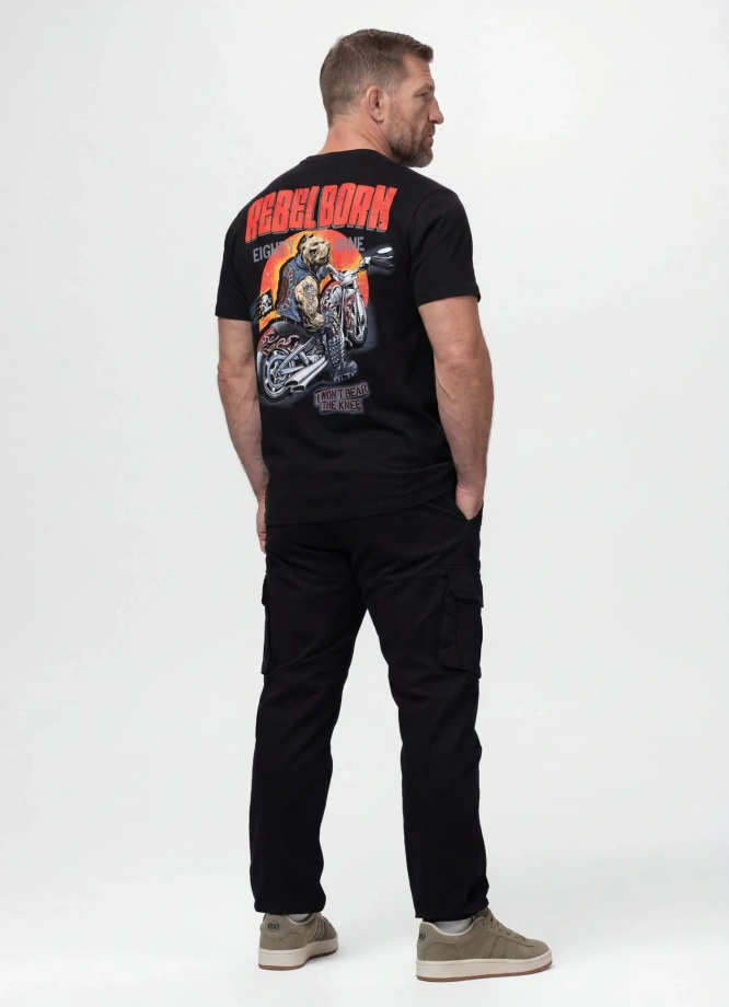 Koszulka męska T-Shirt Pit Bull Rebel Born czarna