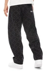 Spodnie męskie Jeans Extra Baggy Mass Denim Monogram czarne
