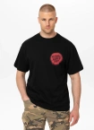 Koszulka męska T-Shirt oversize Pitbull Graffiti Loose Fit czarna