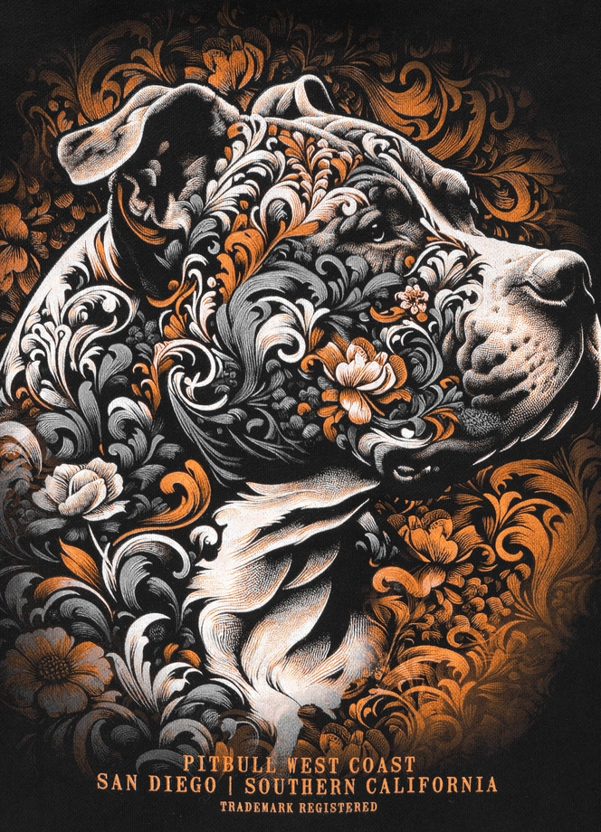 Bluza męska z kapturem Pit Bull Tattoo czarna