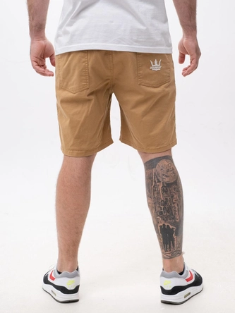 Spodenki szorty męskie materiałowe Jigga Wear Crown Pocket piaskowe