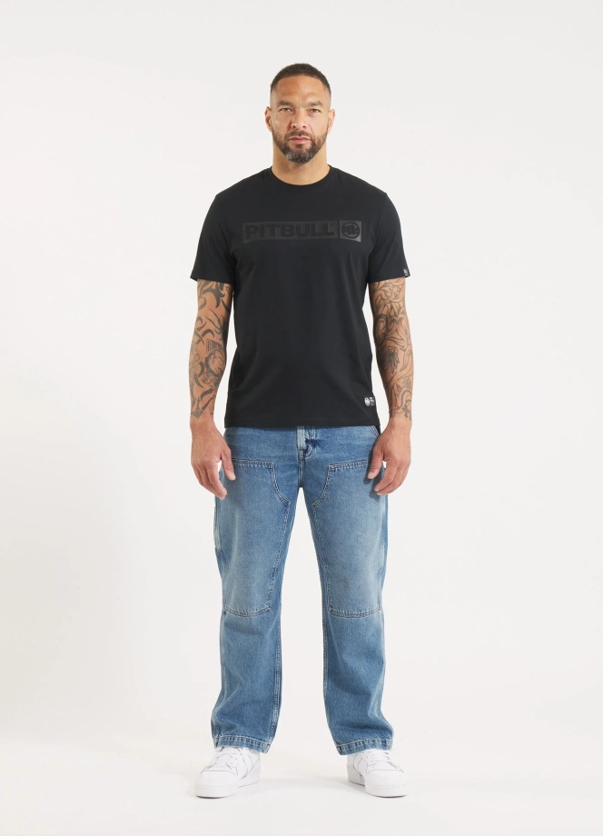 Koszulka męska T-Shirt Pitbull Hilltop czarna all black