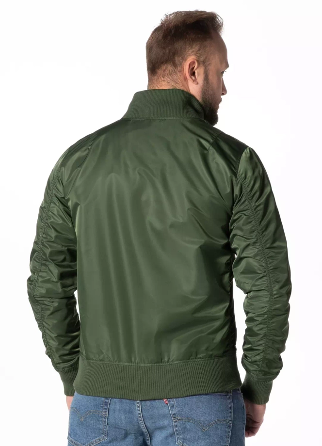 Kurtka męska przejściowa wiosenna Pit Bull Centurion Flight bomberka jacket zielona