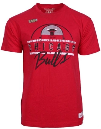 Koszulka T-Shirt Mitchell & Ness Green Line SS Tee Chicago Bulls red