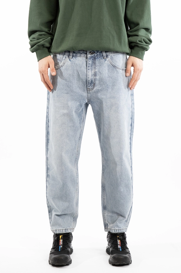Spodnie męskie Jeans Tapered Prosto Serif niebieskie