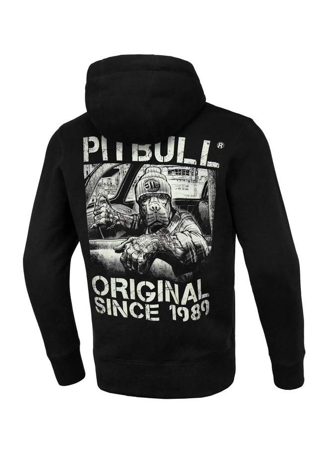 Bluza męska rozpinana z kapturem Pitbull Pit Bull Drive czarna