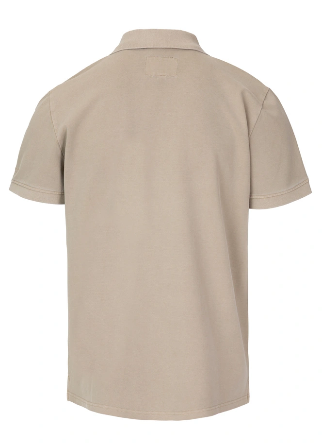 Koszulka męska Polo Pitbull Pique Small Logo Washed beżowa