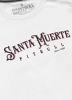 Koszulka damska T-shirt Pit Bull Santa Muerte Rose biała