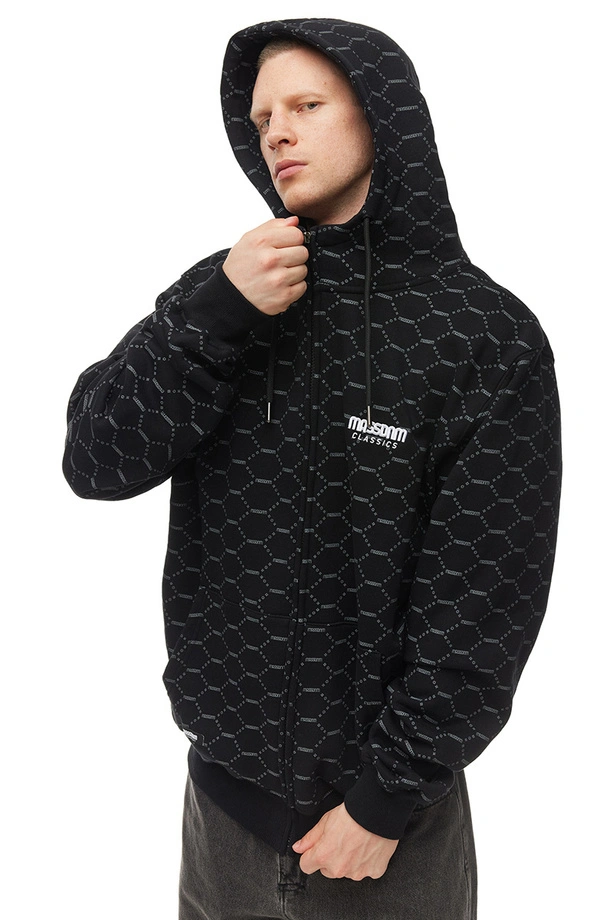 Bluza męska z kapturem ZIP Mass Dnm Biarritz czarna