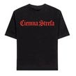 Koszulka męska T-shirt Ciemna Strefa Czerwony Gotyk czarna