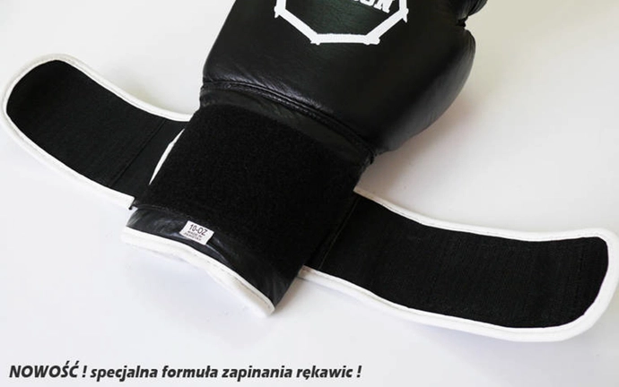 Rękawice bokserskie Octagon model AGAT SKÓRA black