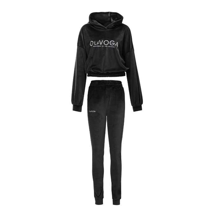 Komplet damski welurowy Olavoga Handies czarny