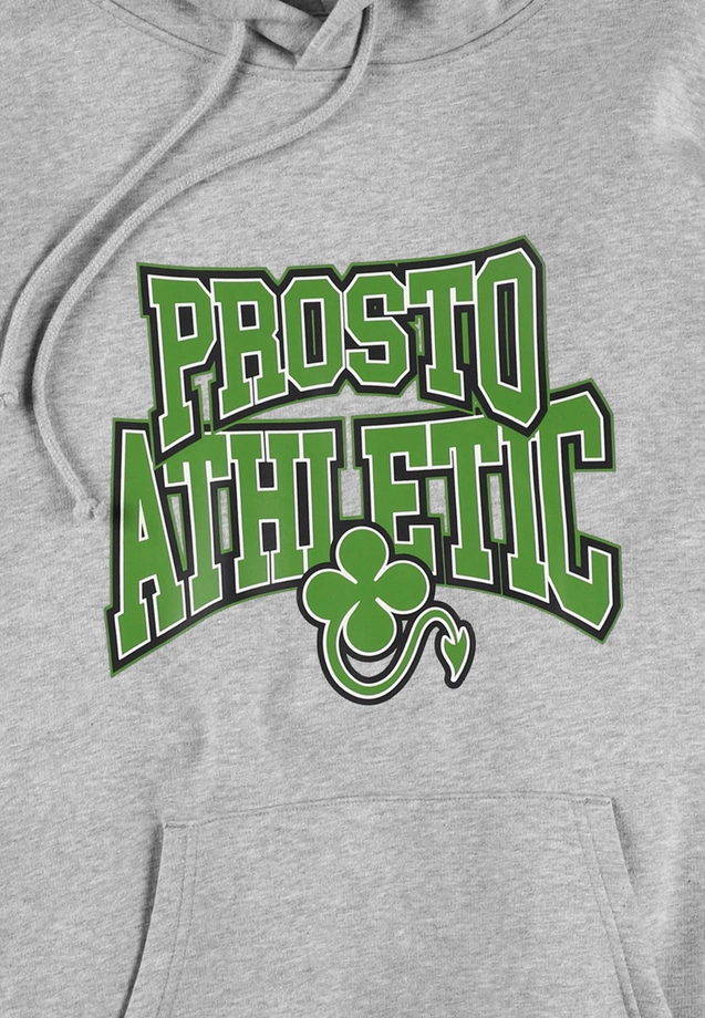 Bluza męska z kapturem oversize Prosto Chicago szara