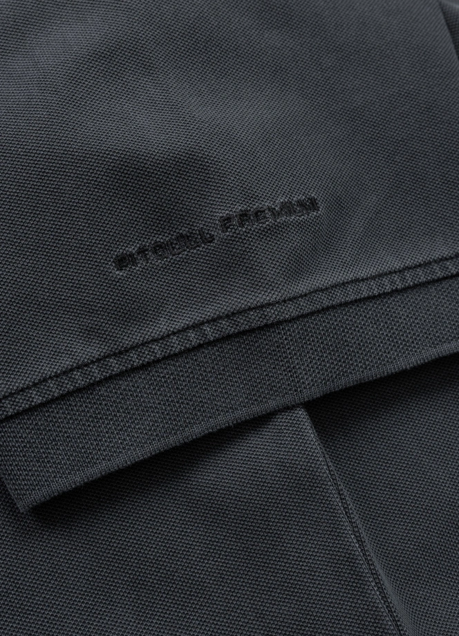Koszulka męska Polo Pitbull Pique Small Logo Washed grafitowa