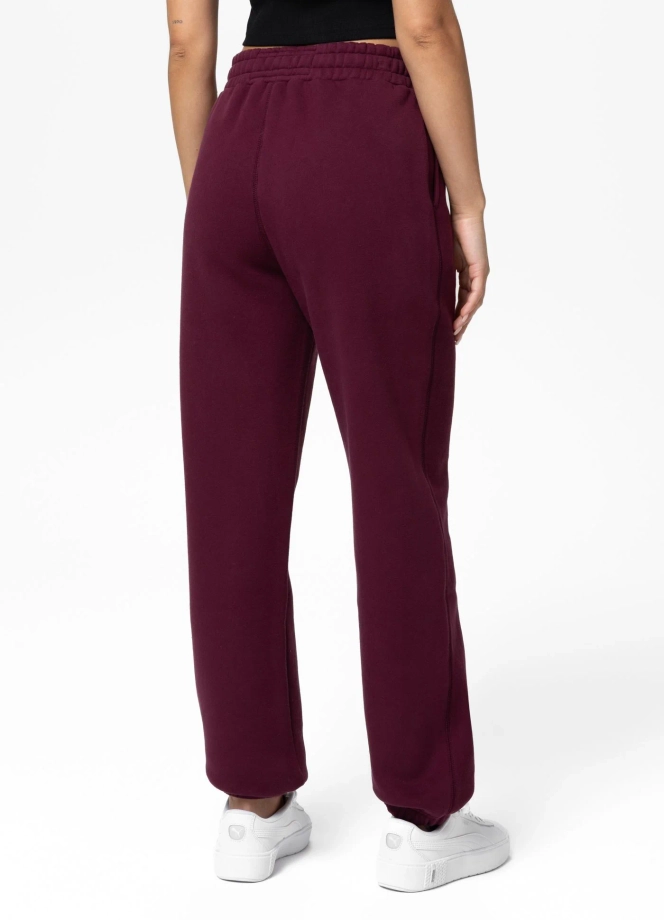 Spodnie dresowe damskie Pit Bull Tulla bordowe