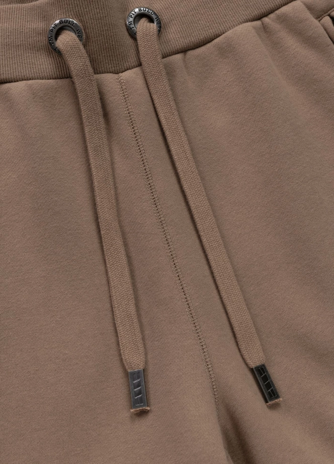 Spodnie męskie dresowe Pit Bull Small Logo HD brązowe