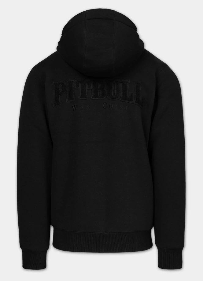 Bluza męska rozpinana z kapturem Pit Bull Ruffin Detroit czarno/czarna