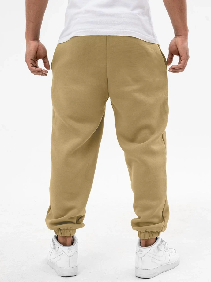 Spodnie męskie dresowe Jigga Wear Small Crown beżowe