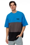 Koszulka męska t-shirt Mass Dnm Zone niebiesko/szaro/czarna
