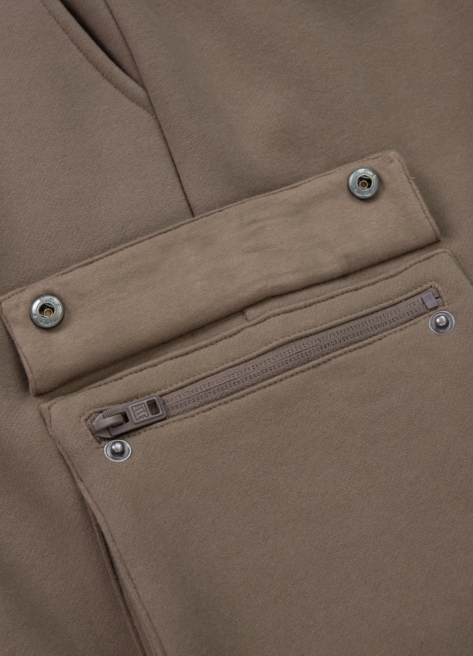 Spodnie dresowe męskie bojówki Pit Bull Cypress Sport Cargo brązowe