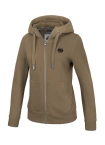 Bluza damska z kapturem Pit Bull Pitbull Hilltop Zip brązowa