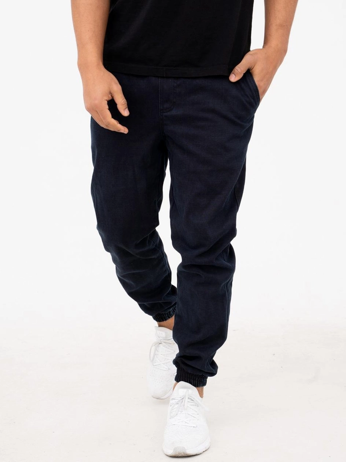 Spodnie męskie Jeans Jogger Jigga Wear Crown granatowe