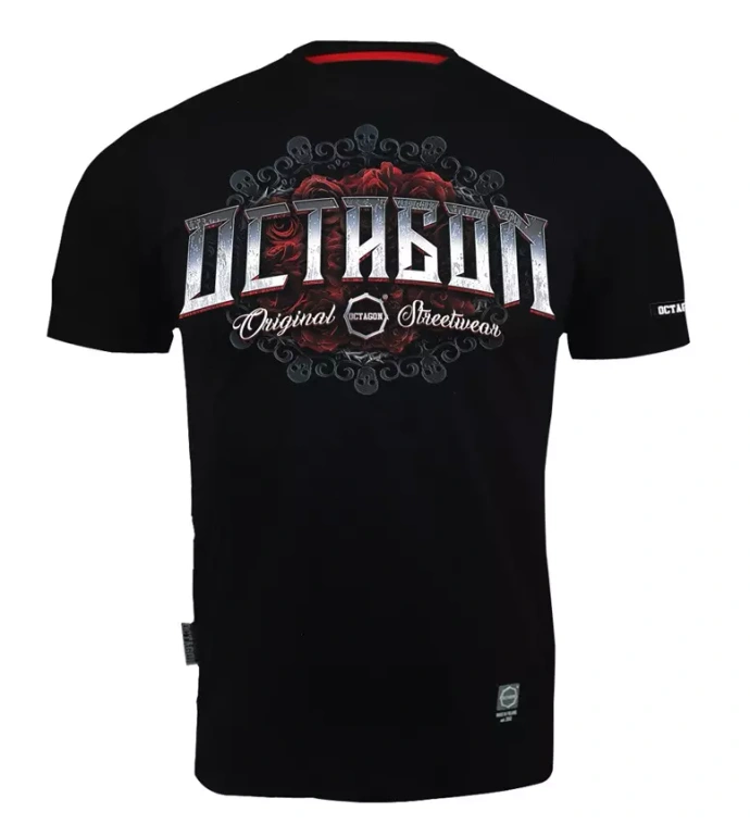 Koszulka męska T-shirt Octagon Santa Muerte czarna