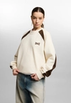 Bluza damska oversize Prosto Speed kremowa