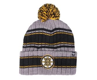 Czapka zimowa unisex 47 Brand MLB Boston Bruins Rexford szara