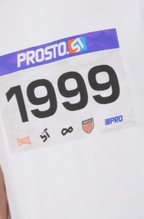 Koszulka męska t-shirt Prosto Runner biała
