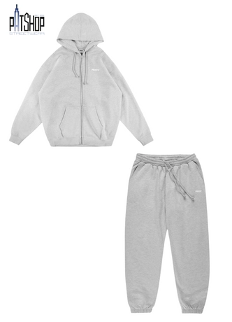 Komplet męski dresowy Prosto Logo/Infinity szary